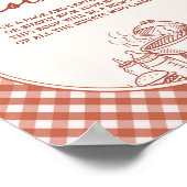 Guestbook  Baby Q BBQ Couples Baby Shower ポスター (角)