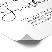 Guestbook Denim Blue Jean Baby Shower Sign ポスター (角)