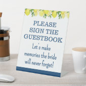 Guestbook Lemon Bridal Shower Sign 台座サイン (インサイチュ)