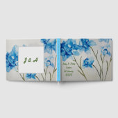 Guestbook Wedding Blue Flowers  ゲストブック (全面)