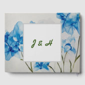 Guestbook Wedding Blue Flowers  ゲストブック (裏面)