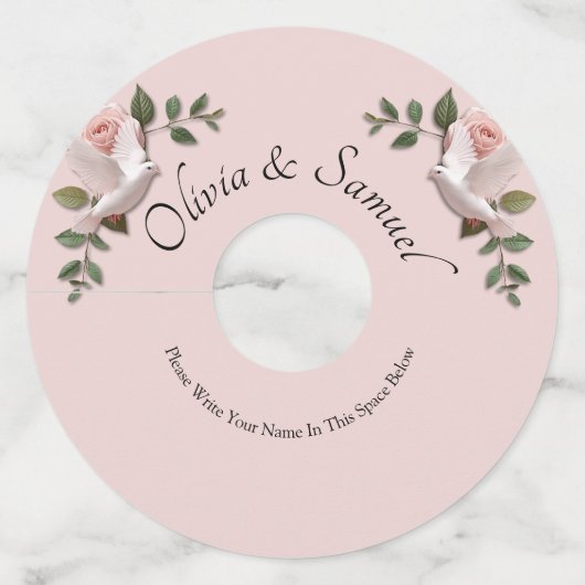 Guests Write Their Own Name  -  ワイングラスタグ (正面)