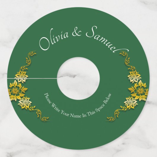 Guests Write Their Own Name  -  ワイングラスタグ (正面)