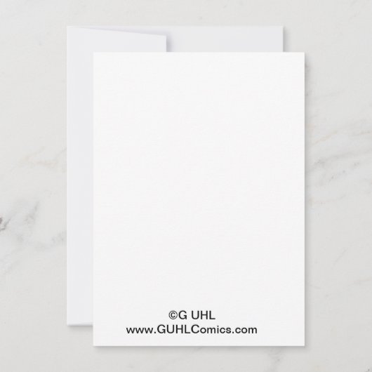 GUHLComics Flat Note cの「New Employee Welcome」 ノートカード (裏面)