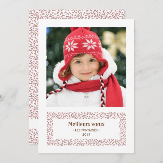 gui de Noël carte de photo de vacances (正面/裏面)