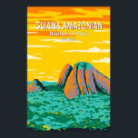 Guiana Amazonian National Park Vintage  ポスター<br><div class="desc">Guiana Amazonian vector artwork design. The park is the largest National Park of France,  aiming at protecting part of the Amazonian forest located in French Guiana.</div>