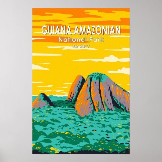 Guiana Amazonian National Park Vintage ポスター (正面)