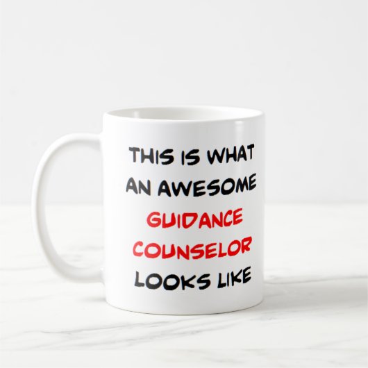 guidance counselor, awesome コーヒーマグカップ (左)