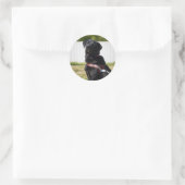 Guide Dog Envelope Seal – Black LabradorWisdom ラウンドシール (バッグ)
