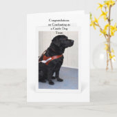 Guide Dog Graduation Congratulations Card カード (黄色い花)