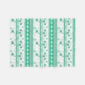 Guide Dog Tale Labsパターン – 緑 – フリースブランケット (正面(横))