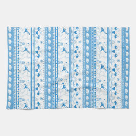 Guide Dog Tale Labsパターン – 青 – キッチンタオル