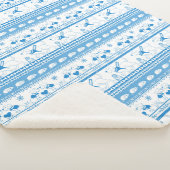 Guide Dog Tale Labsパターン – 青 –  シェルパブランケット (3/4)