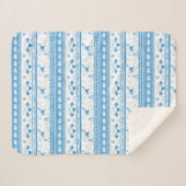 Guide Dog Tale Labsパターン – 青 –  シェルパブランケット (正面(横))