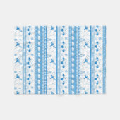 Guide Dog Tale Labsパターン – 青 – フリースブランケット (正面(横))