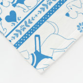 Guide Dog Tale Labsパターン – 青 – フリースブランケット (角)