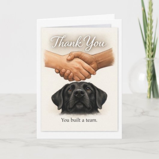 Guide Dog Team Thank You – You Built a Team Card カード (正面)