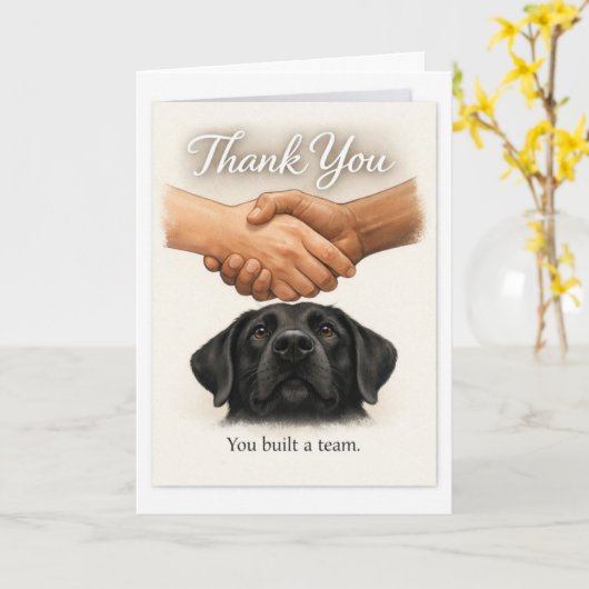 Guide Dog Team Thank You – You Built a Team Card カード (黄色い花)