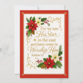 Guided by His Star  Matthew 2:2 Christmas Blessing シーズンカード (正面)