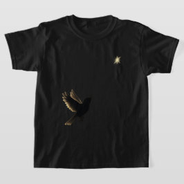 Guided by Light – Silhouette Bird and Star Tシャツ