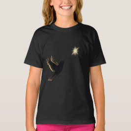 Guided by Light – Silhouette Bird and Star Tシャツ