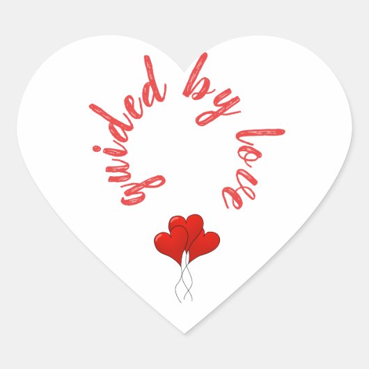 Guided By Love赤いハート ハートシール (正面)