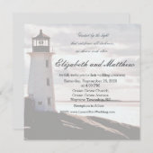 Guided by the Light Lighthouse Wedding Invitation 招待状 (正面/裏面)