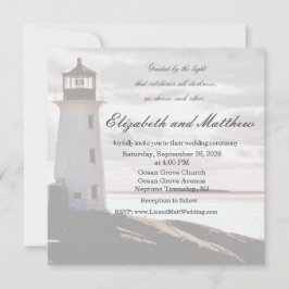 Guided by the Light Lighthouse Wedding Invitation 招待状