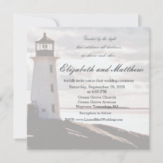 Guided by the Light Lighthouse Wedding Invitation 招待状