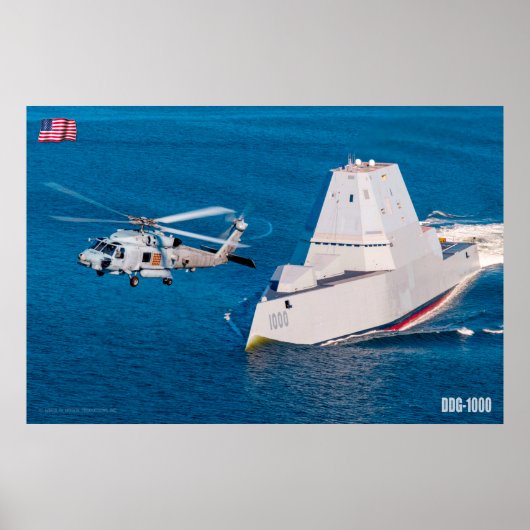 GUIDED-MISSILE DESTROYER – DDG-1000 ポスター (正面)