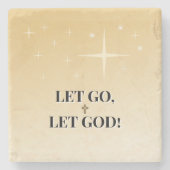 Guiding Light Let Go Let God Cross ストーンコースター (正面)
