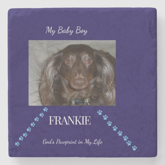 Guiding Pawprint Path Keepsake ストーンコースター (正面)