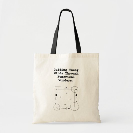Guiding Young Minds | 数字の不思議な世界 数学 トートバッグ (正面)