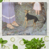 Guido Marzulliによる貪欲な小型犬、現実主義 キッチンタオル (折り畳み)