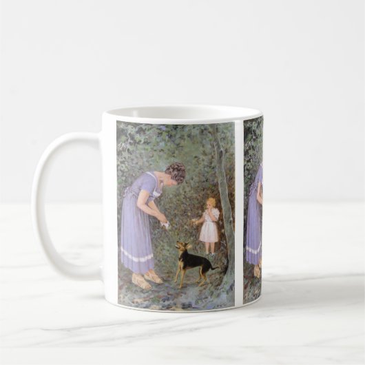 Guido Marzulliによる貪欲な小型犬、現実主義 コーヒーマグカップ (左)