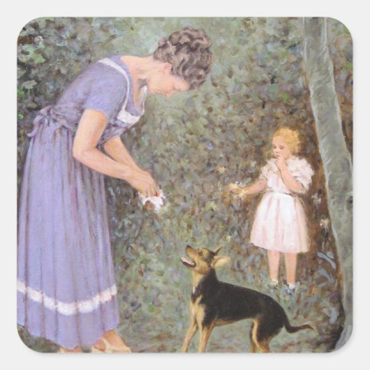 Guido Marzulliによる貪欲な小型犬、現実主義 スクエアシール (正面)