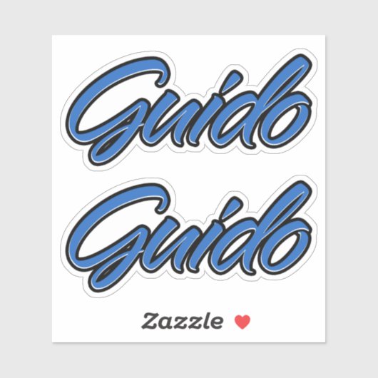 Guido Name blue Aufkleber Sticker Stickerset シール (シート)