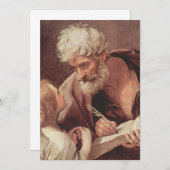 Guido Reni - Saint Matthew the Evangelist and an A 招待状 (正面/裏面)