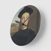 Guidobaldo da Montefeltro Urbの公爵の、ポートレート ラウンド壁時計 (傾斜)