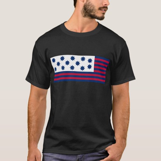 Guilfordの裁判所の旗のアメリカの戦い Tシャツ (正面)