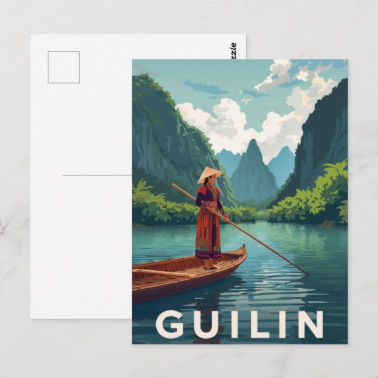 Guilin China River Scenery ポストカード (正面/裏面)
