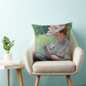 Guillaumin、c.1895 (キャンバスの油)夫人 クッション (椅子)