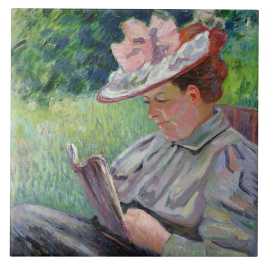 Guillaumin、c.1895 (キャンバスの油)夫人 タイル (正面)