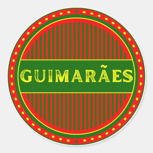 Guimarães City Pride Emblem – Portuguese Identity ラウンドシール (正面)
