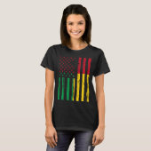 Guinea Bissau Flag America US DNA  for Guinea Biss Tシャツ (正面フル)