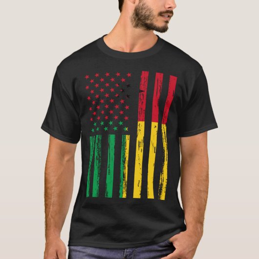 Guinea Bissau Flag America US DNA  for Guinea Biss Tシャツ (正面)