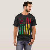 Guinea Bissau Flag America US DNA  for Guinea Biss Tシャツ (正面フル)