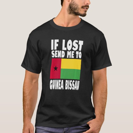 Guinea Bissau Flag Design If lost send me to Guin Tシャツ (正面)