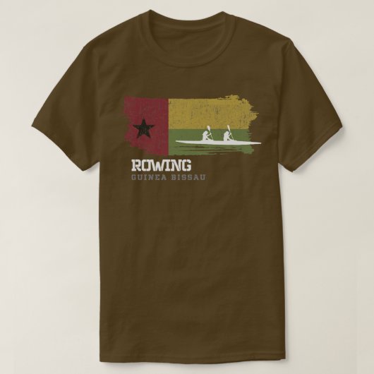 Guinea Bissau Rowing Team Oarswoman Rower Girl Row Tシャツ (デザイン正面)