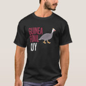 Guinea Fowl Chicken Bird Guy Tシャツ (正面)